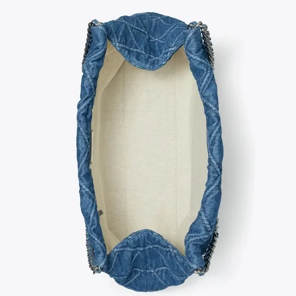 Tory Burch FLEMING SOFT DENIM HOBO BAG - Picture 5 of 6